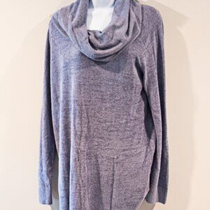 New with Tags Barefoot Dreams Cozy Chic Ultra Lite Cowl Neck Sweater Size L Gray